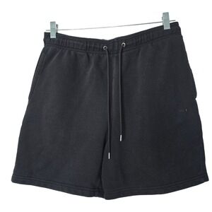 LCKR Shorts Mens Large Black Fleece Sweat Shorts Drawstring Pockets Casual Loung